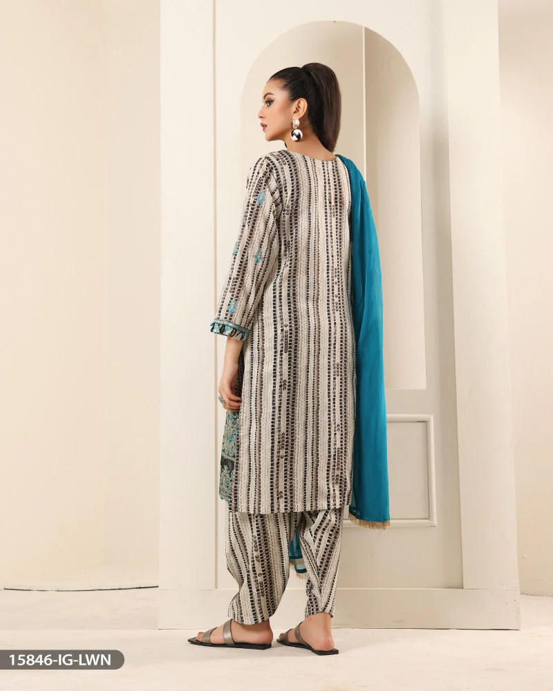 15846 Readymade Casual lawn Suit - Image 2