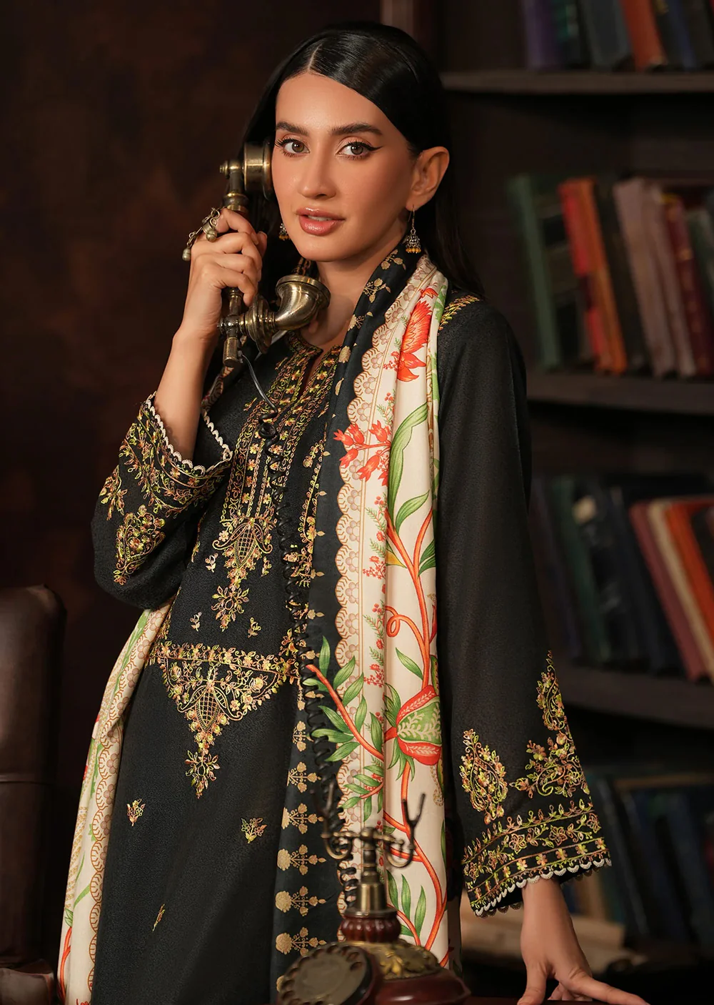 PSH-16358 - Readymade Shaposh Karandi Linen Suit 2025 - Image 3
