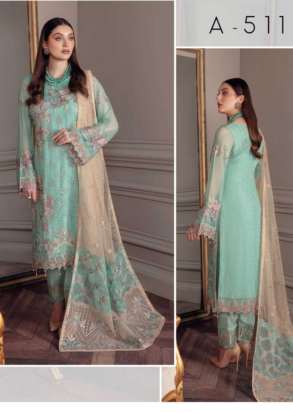 A-511-R - Readymade - Chevron Chiffon Collection Vol 5 by Ramsha 2022 - Image 2