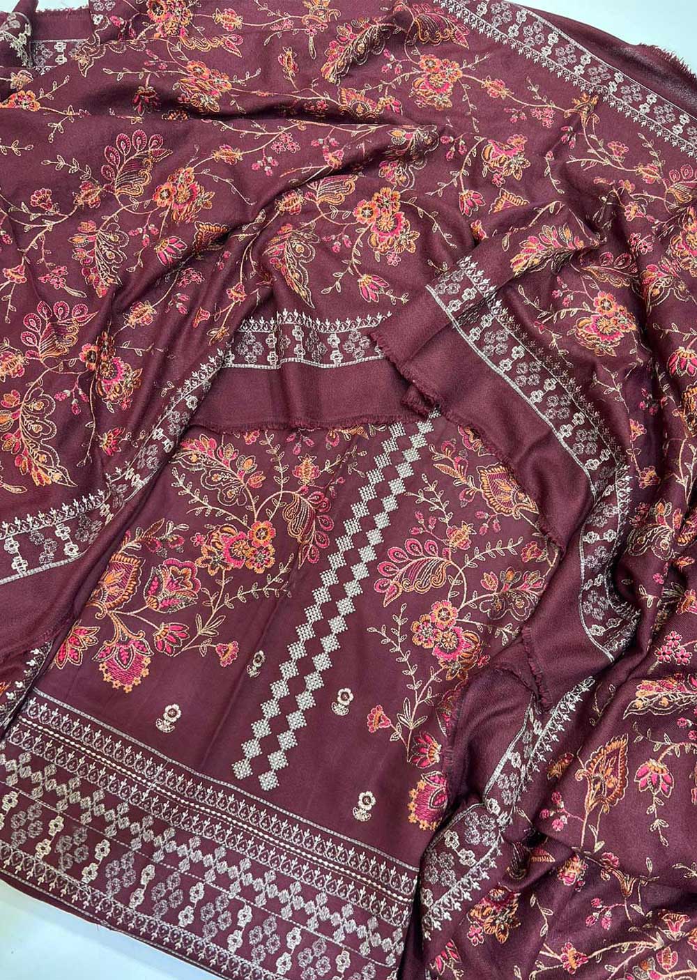 ABGL01 Gul-Noor - Unstitched Winter Suit - Image 9