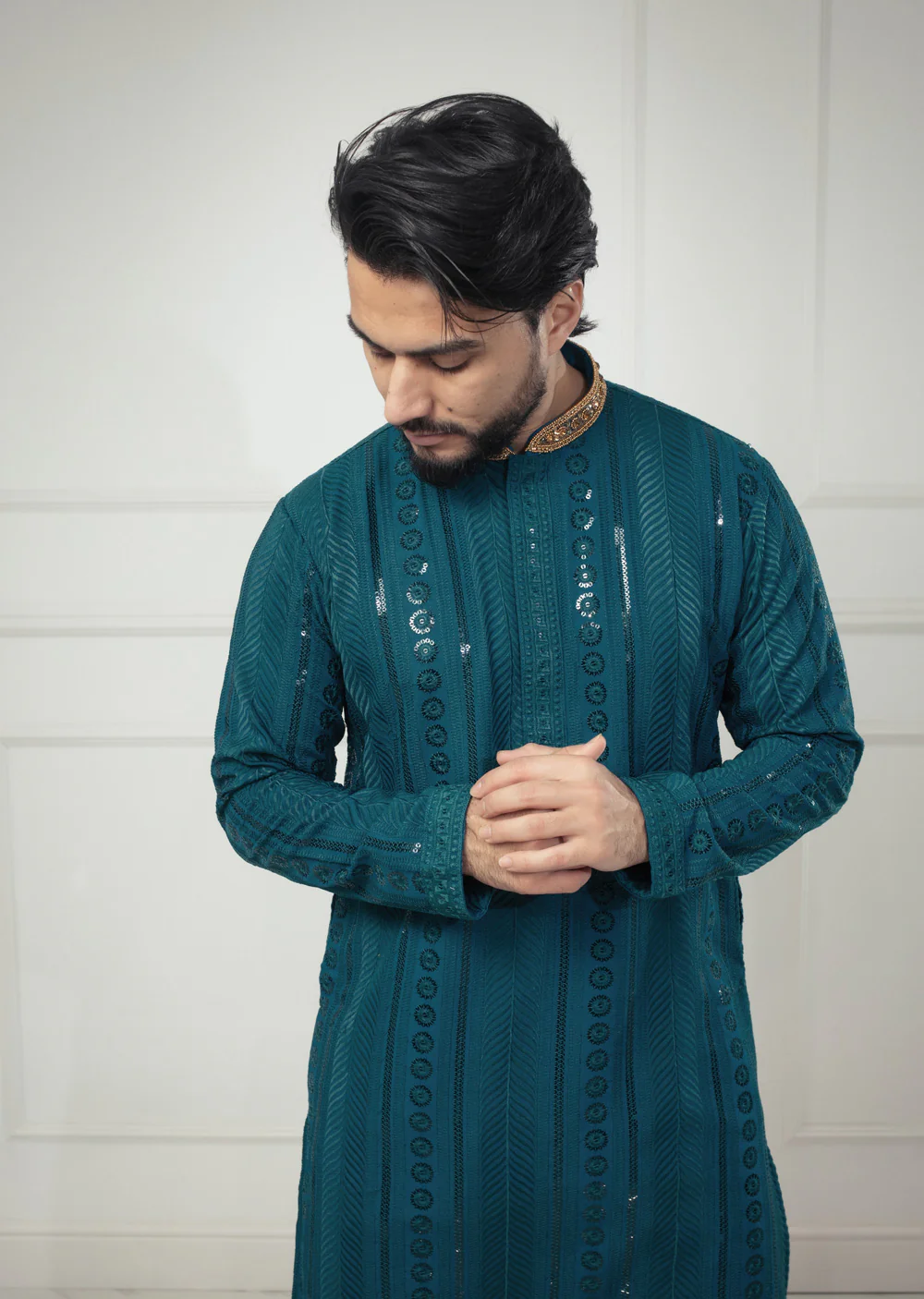 AK201 Mens Kurta Trouser Set 7 Colours - Image 25