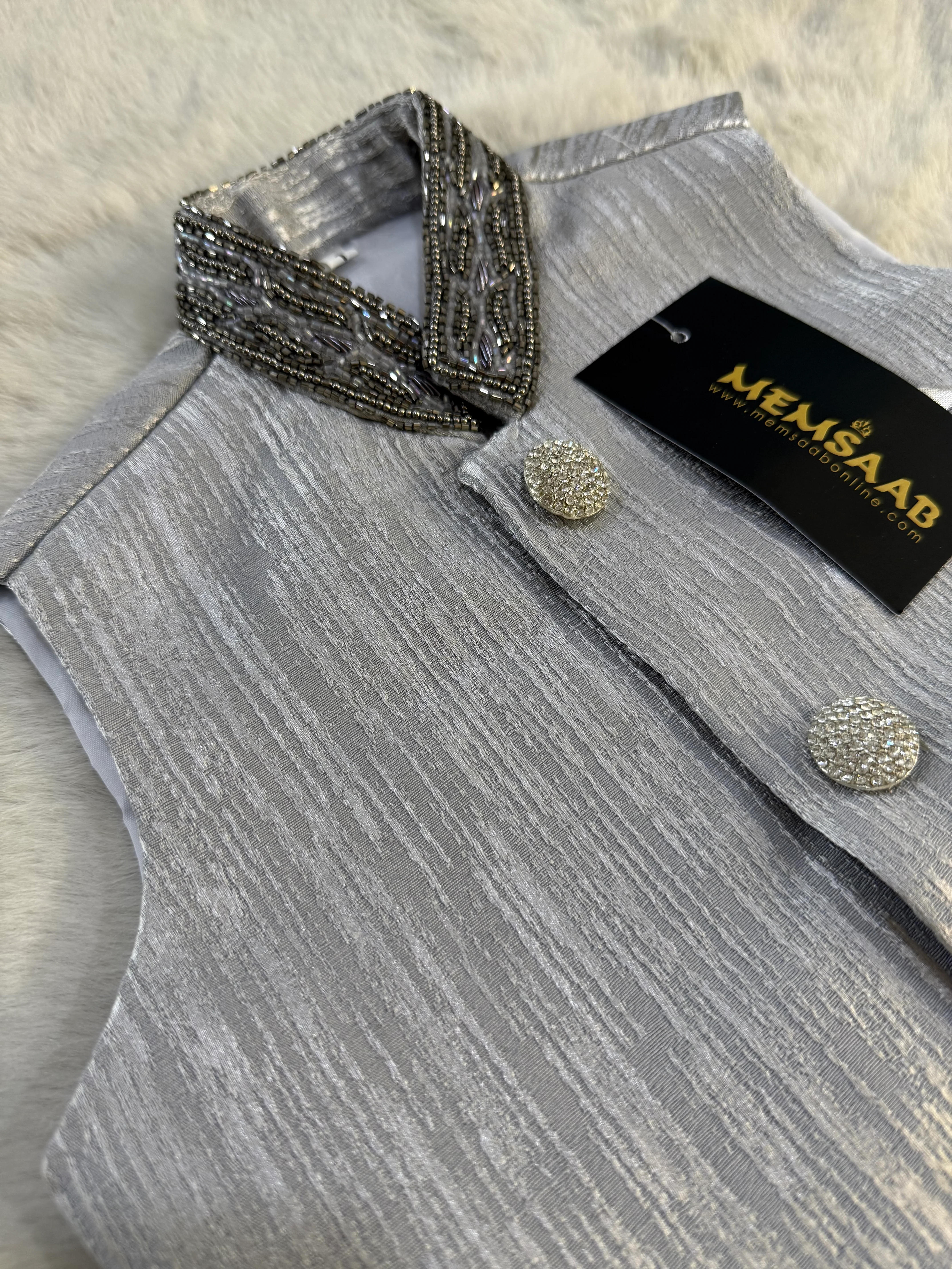 AK210 - Grey - Fancy Waistcoat - Father & Son - Image 5