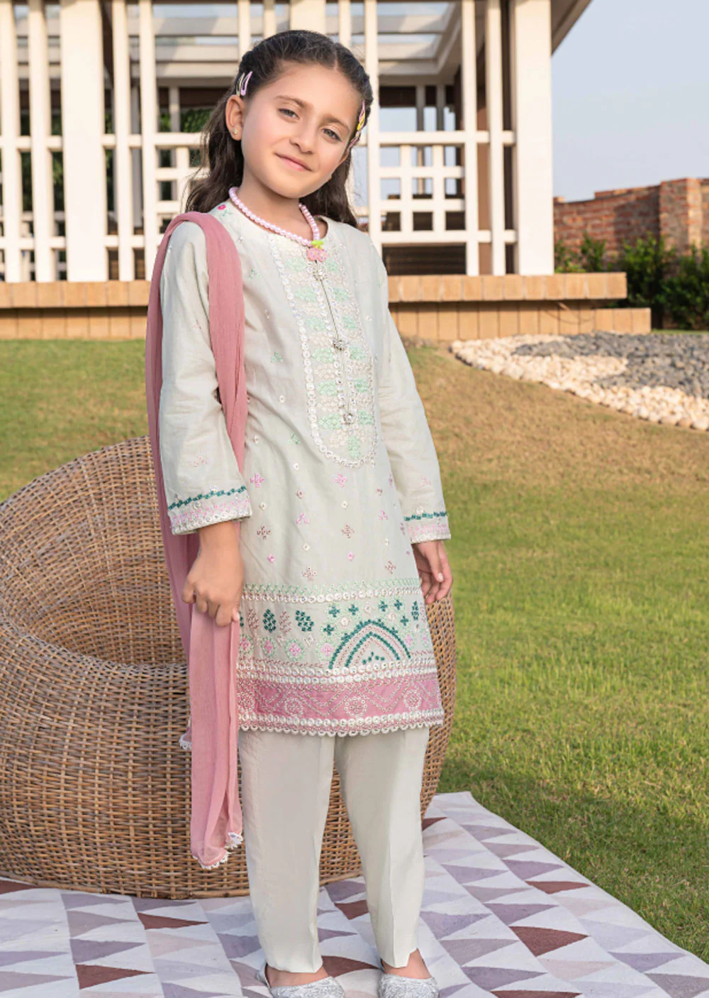 AL-732 - Readymade - Mother & Daughter Luxury Emboirdered Collection 2023 - Image 2