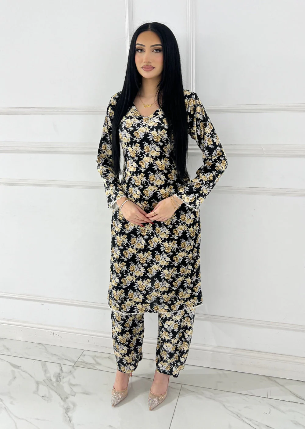 ALM-101 - PRINTED VELVET CO-ORD - Image 3