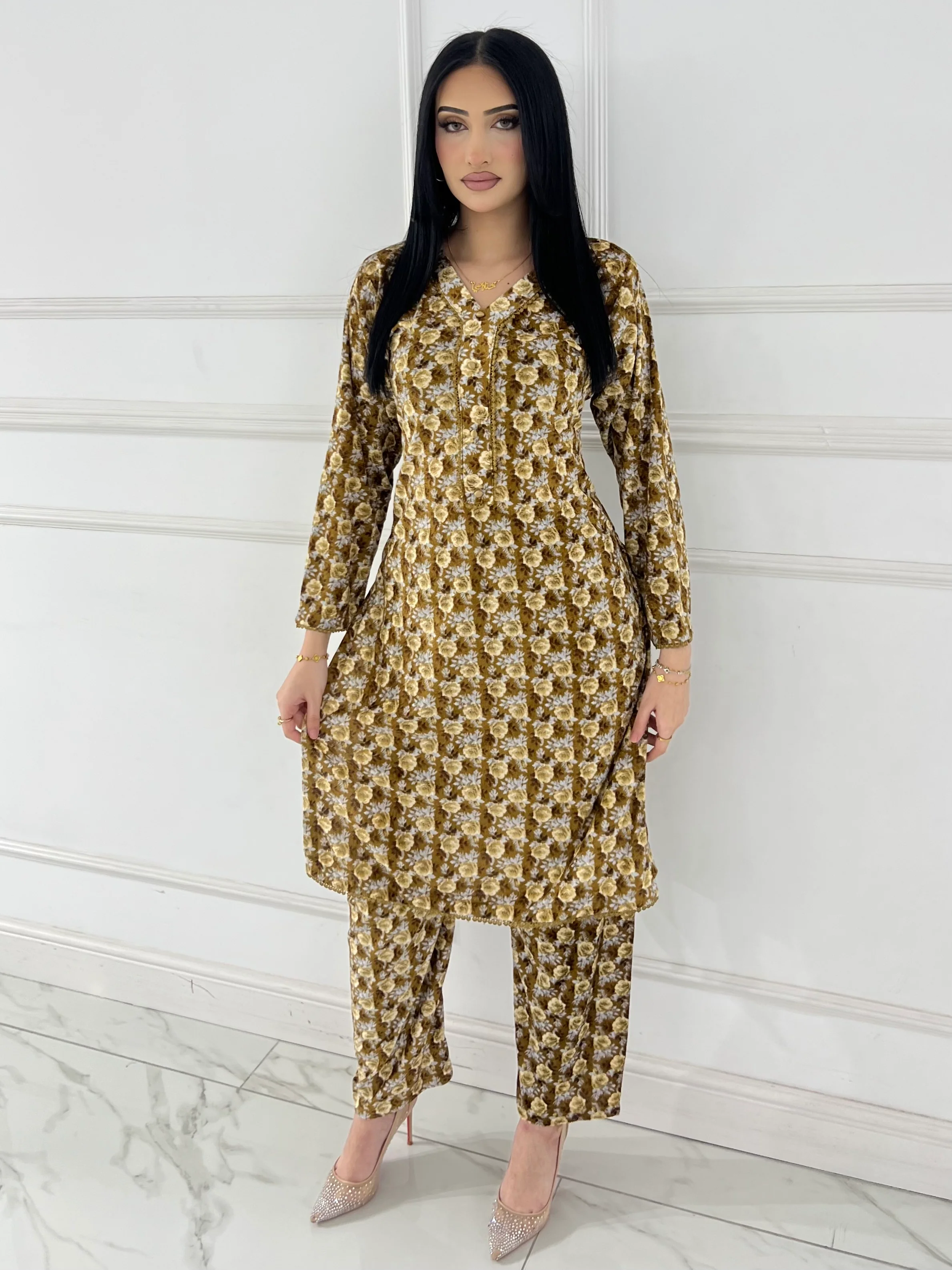 ALM-101 - PRINTED VELVET CO-ORD - Image 6