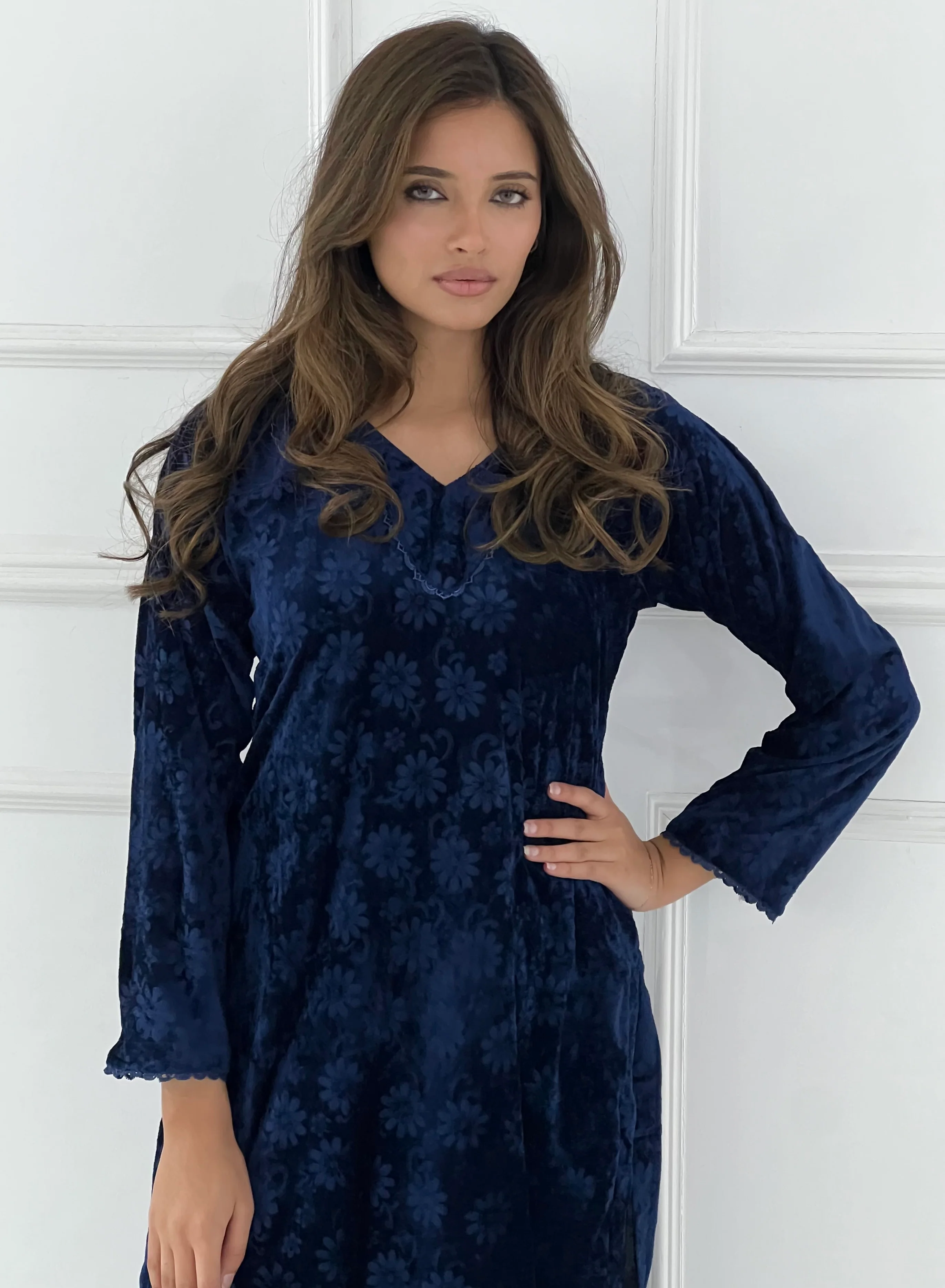 ALM-103 - Velvet Self Print Co-ord Mummy and Me - Image 20