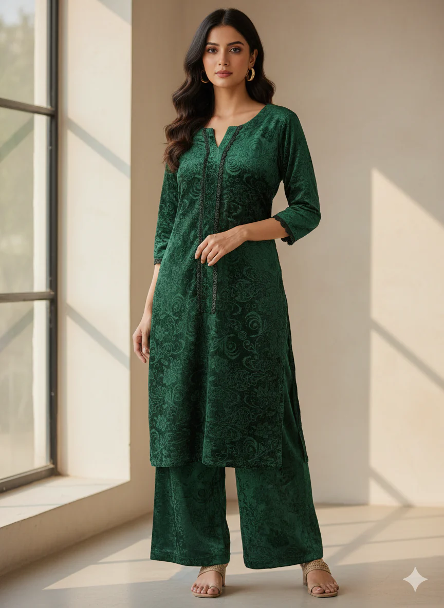 ALM-103 - Velvet Self Print Co-ord Mummy and Me - Image 7