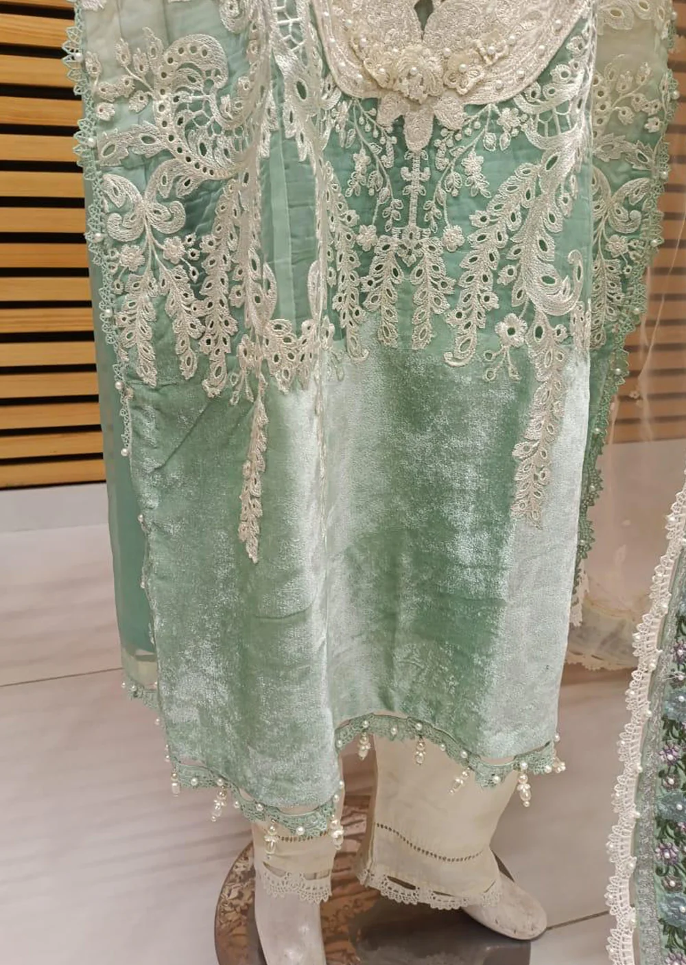 ALYZ-10 - Readymade Partywear Organza Outfit - Image 10