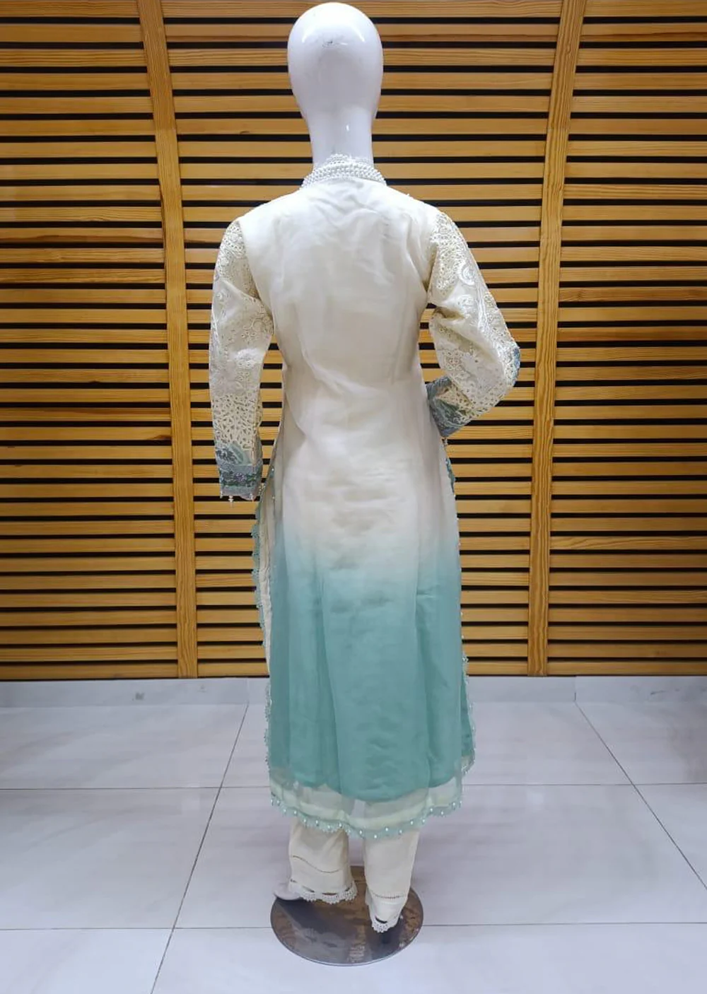 ALYZ-10 - Readymade Partywear Organza Outfit - Image 9