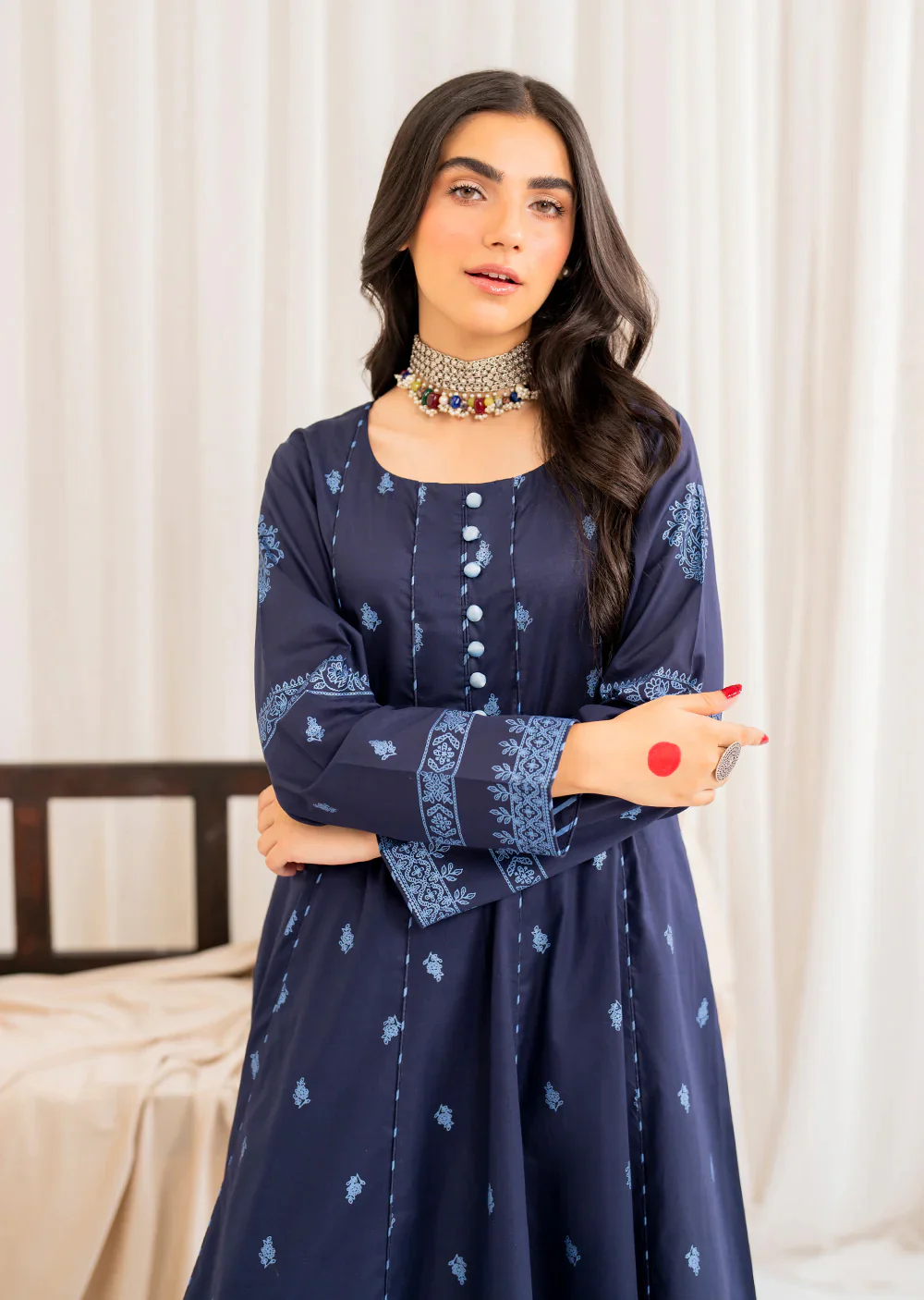 ANIKA- Readymade 3 Piece Cotton Suit - Image 2