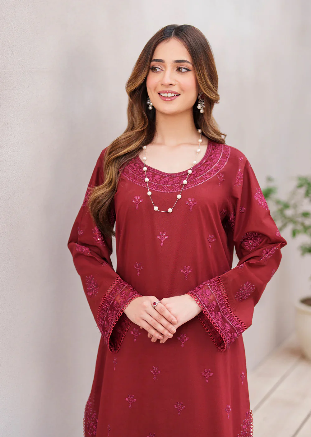 ARJUMAN- Readymade 3 Piece Cotton Suit - Image 3