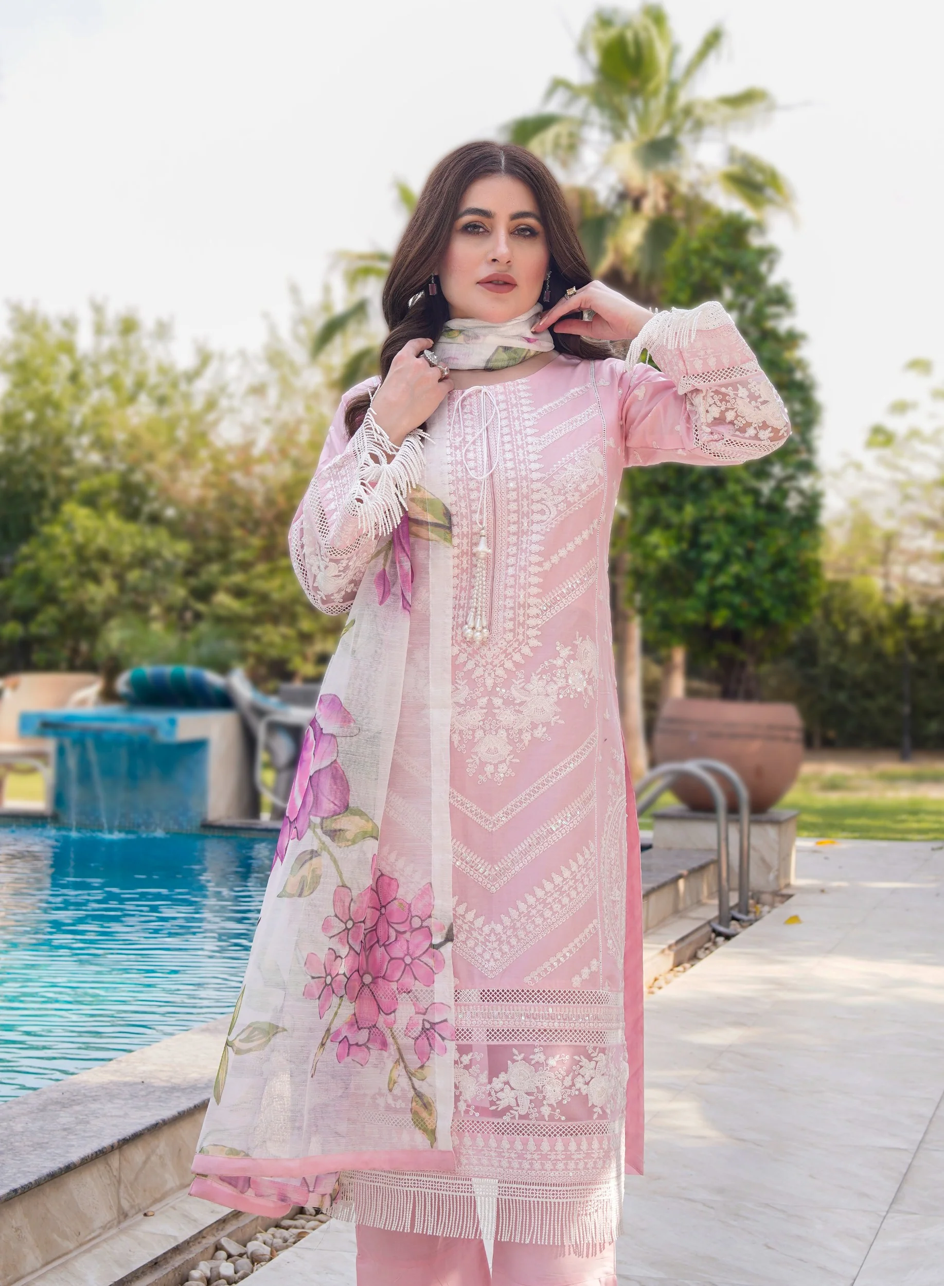 ATR-1129 - Pink - Sehrish B Lux Linen - Image 3