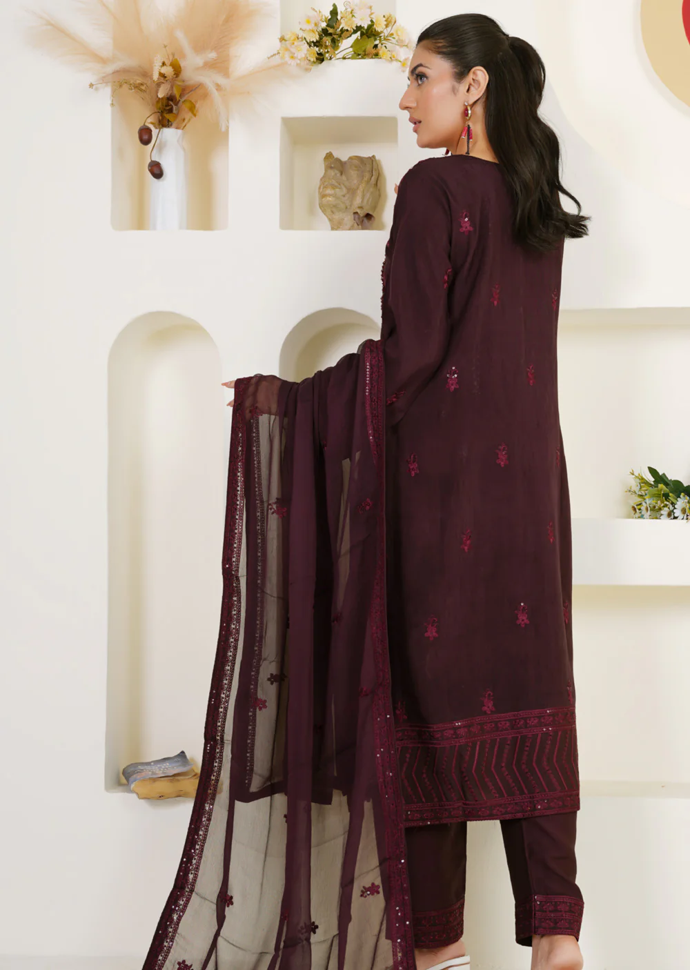 ATR-1139-Readymade Sehrish B Korean Silk - Image 3