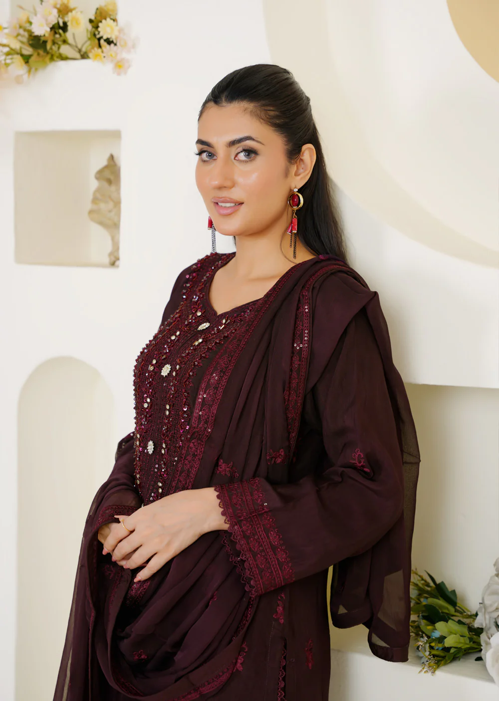 ATR-1139-Readymade Sehrish B Korean Silk - Image 9