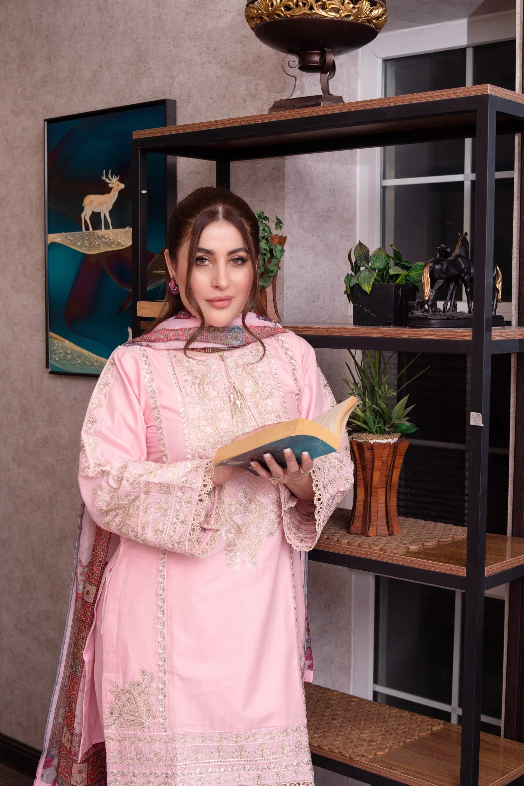 ATR-1149- Pink - Sehrish B Lux Cotton - Image 3