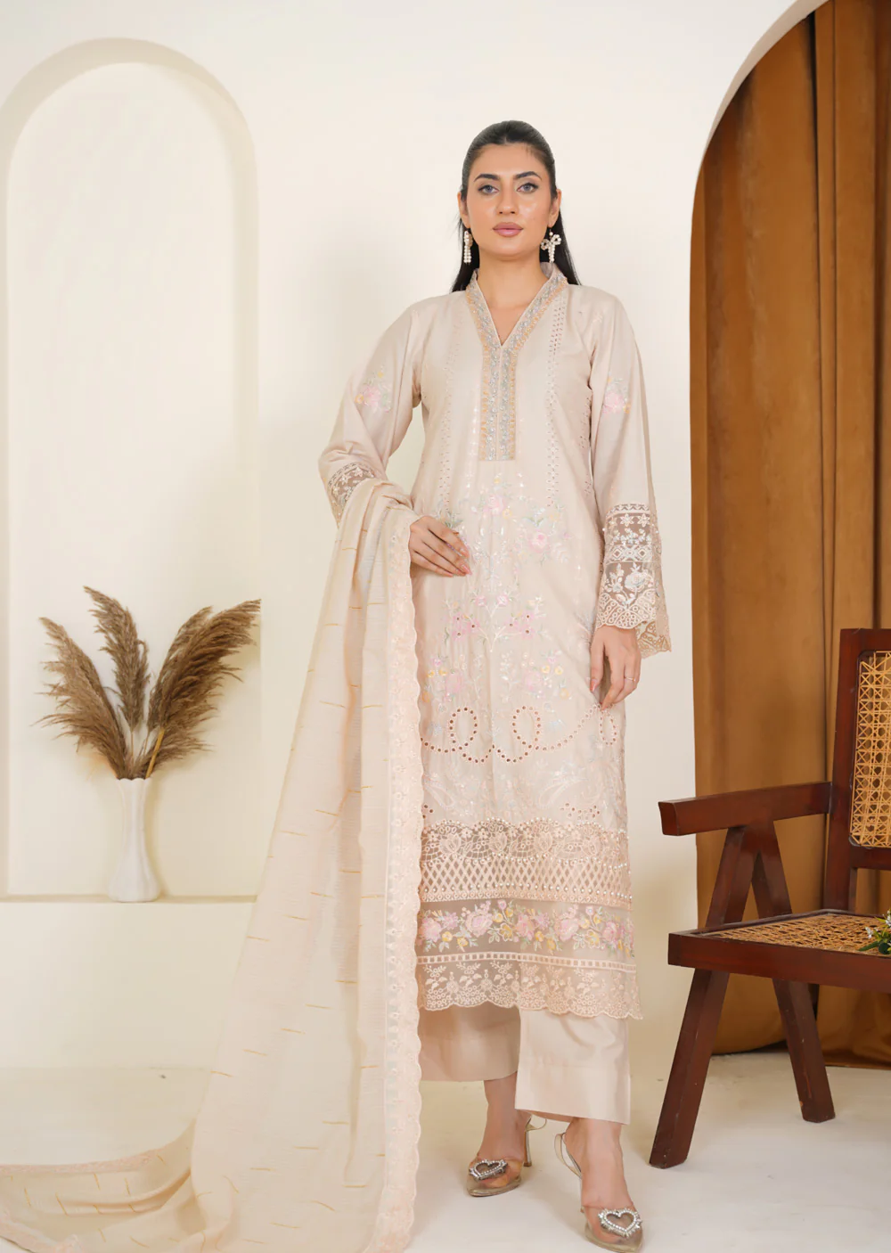 ATR-1156- Readymade Sehrish B Lux Cotton - Image 2