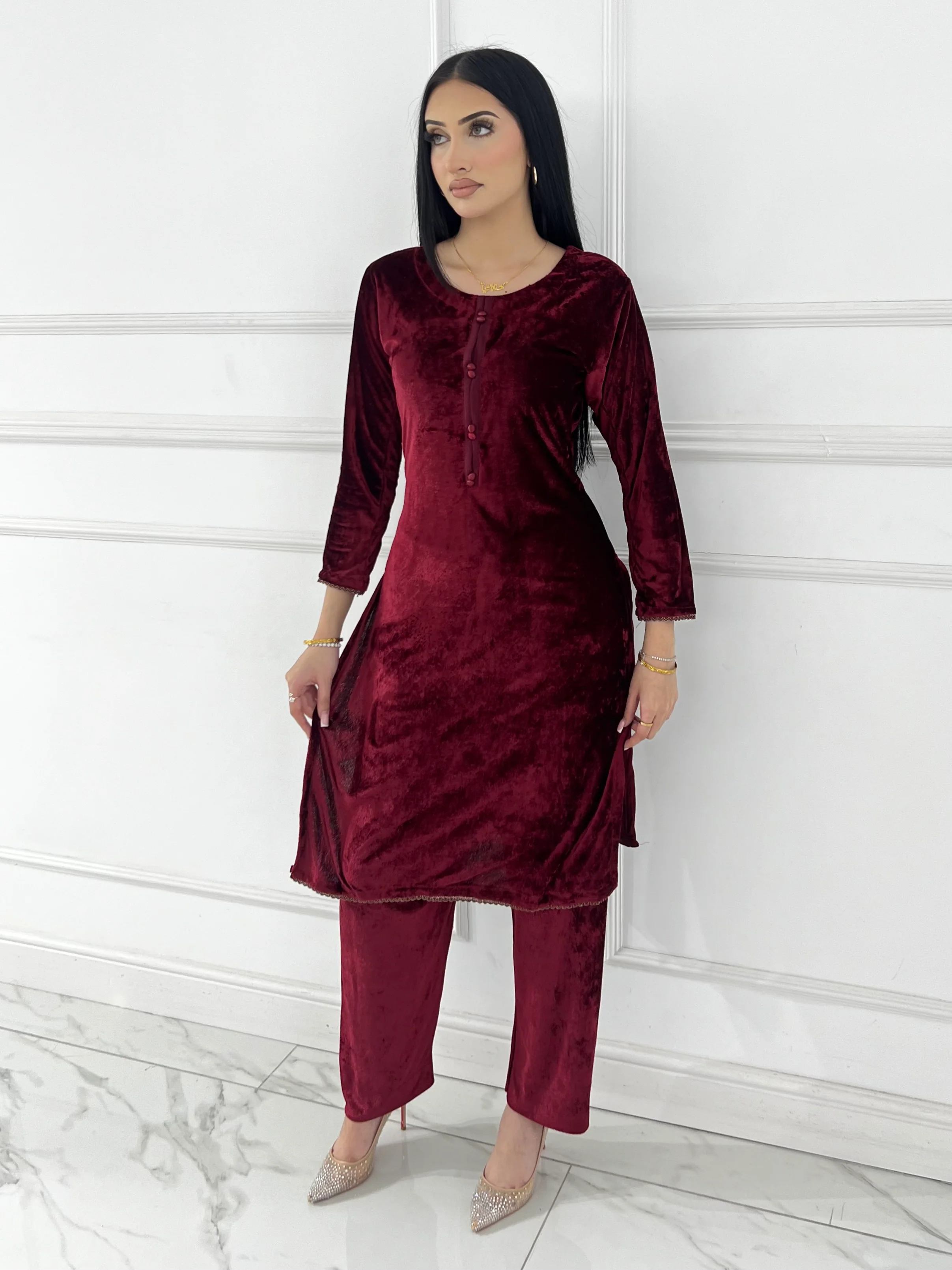 BPH-208 - Readymade Velvet Suit 2 Piece - Image 3
