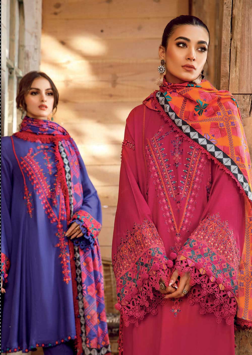 BSL-1604-A - Unstitched - Maria.B Winter Shawl Collection 2022 - Image 2