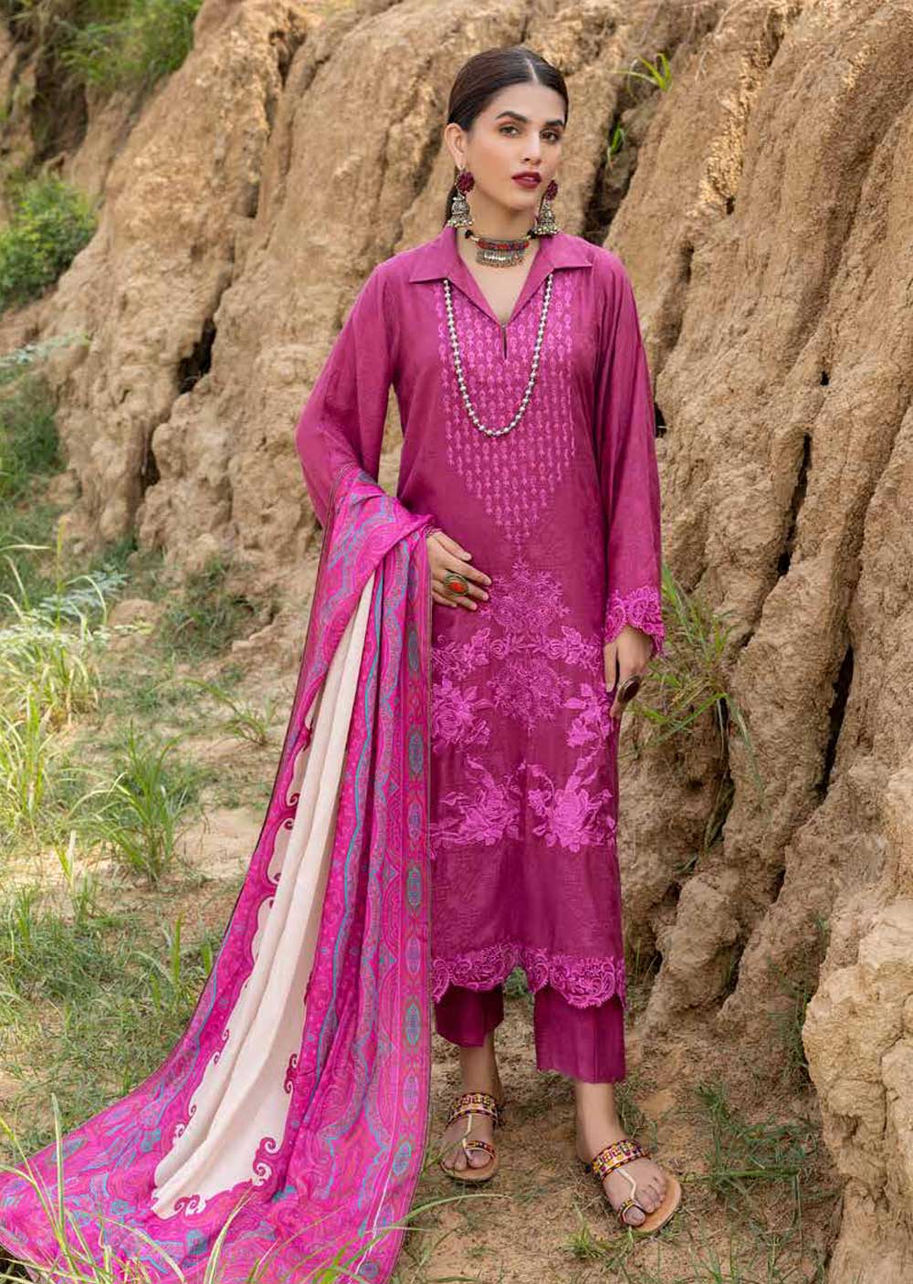 CLJW22-04 - Unstitched - Charizma Marina Jacquard Collection 2022