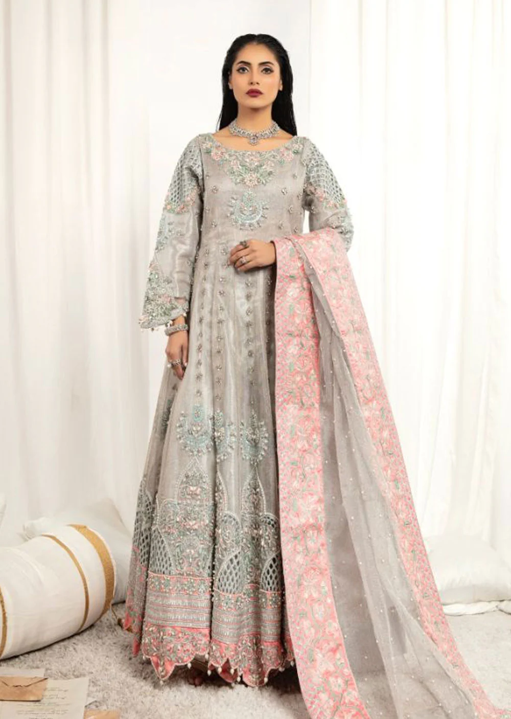 AL-3311- Readymade grey Wedding Suit by Ally's