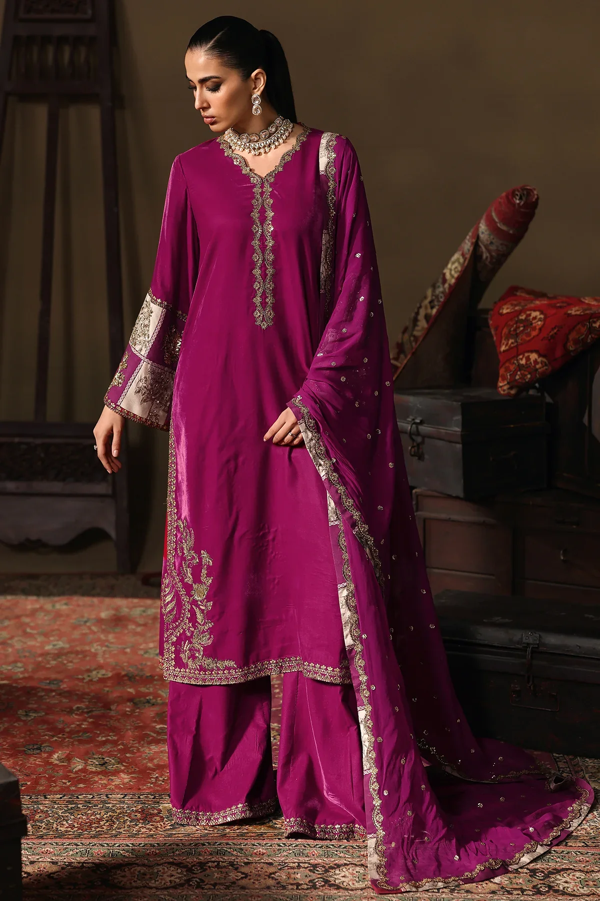 CVT5-08 Unstitched Premium Velvet SUIT 2025 - Image 6