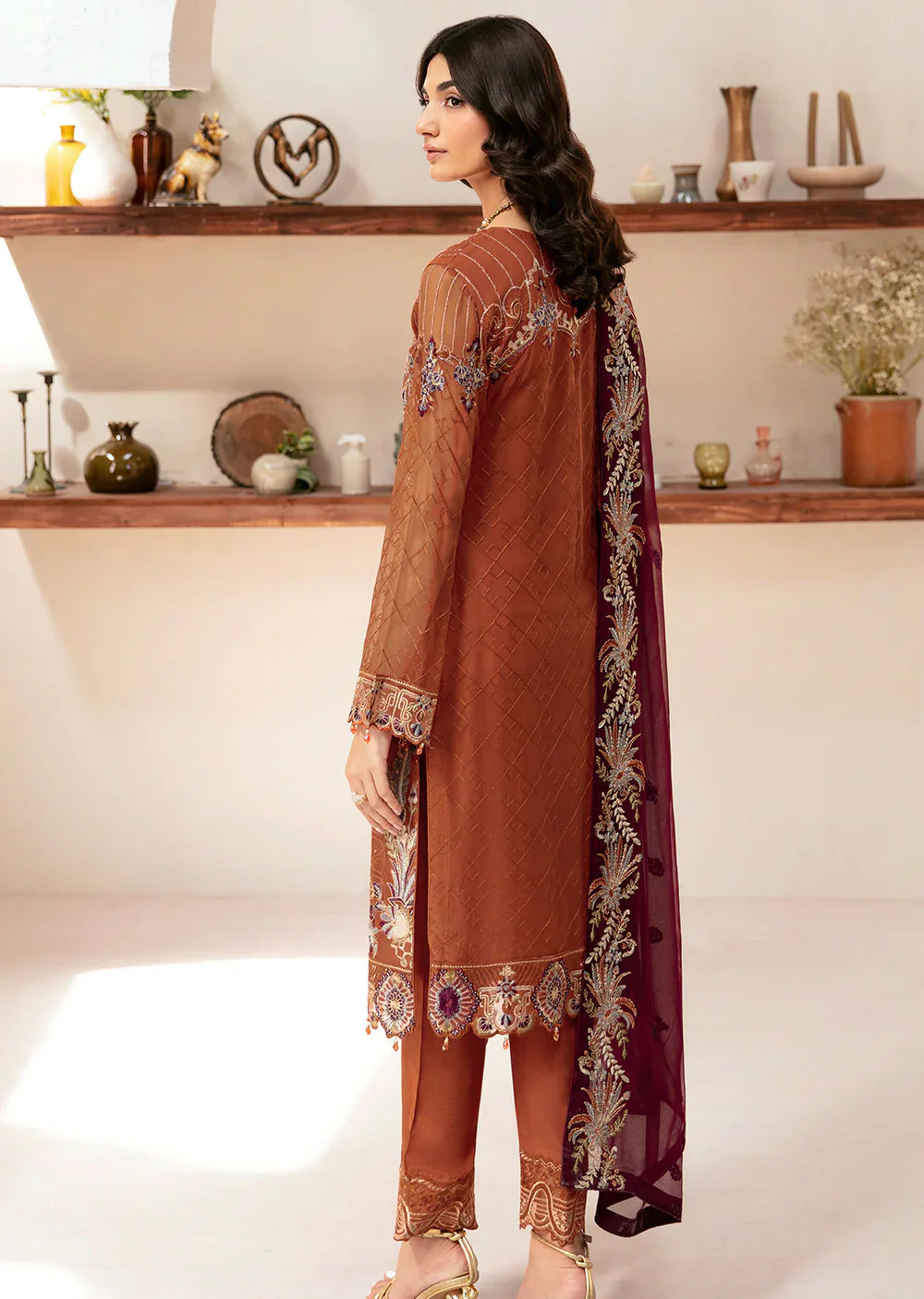 D-1209-R - Readymade - Rangoon by Ramsha Chiffon Collection Vol 12 2024 - Image 2