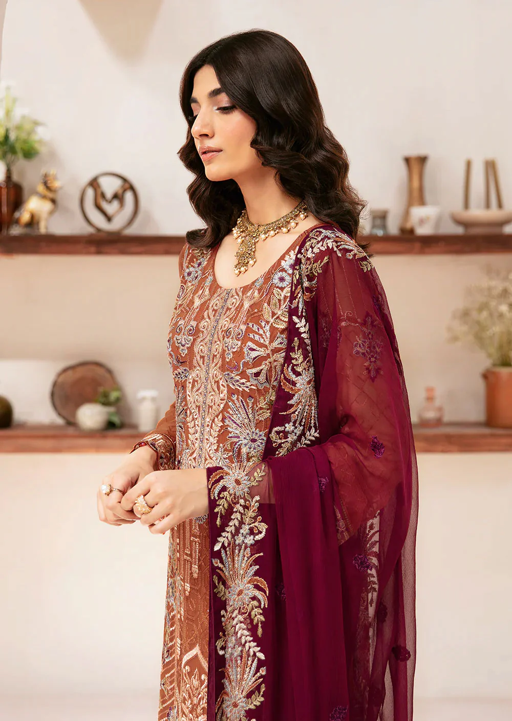 D-1209-R - Readymade - Rangoon by Ramsha Chiffon Collection Vol 12 2024 - Image 3