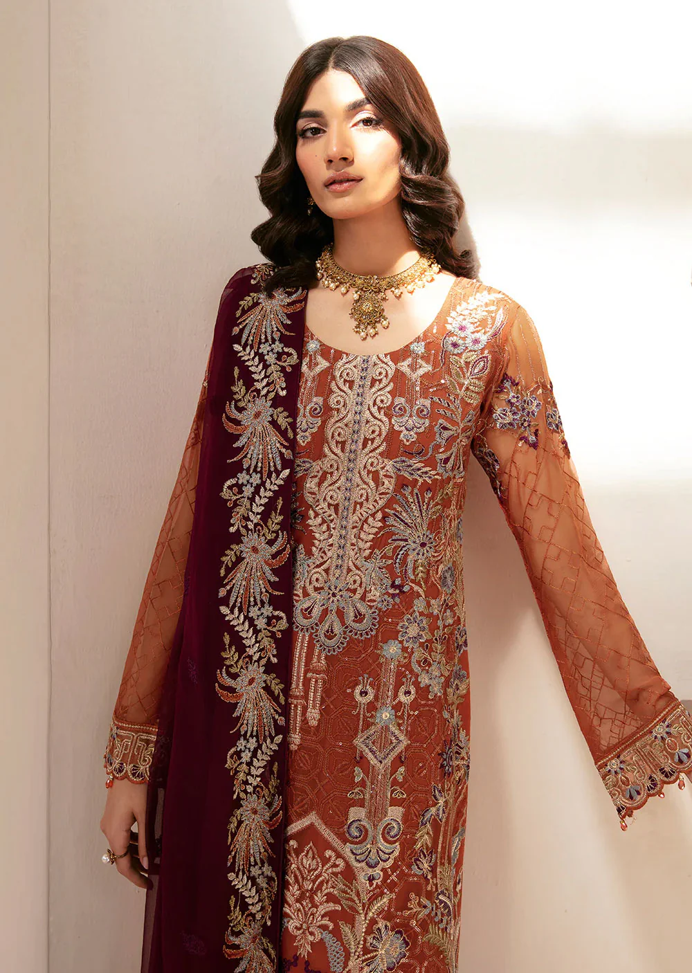 D-1209-R - Readymade - Rangoon by Ramsha Chiffon Collection Vol 12 2024 - Image 4