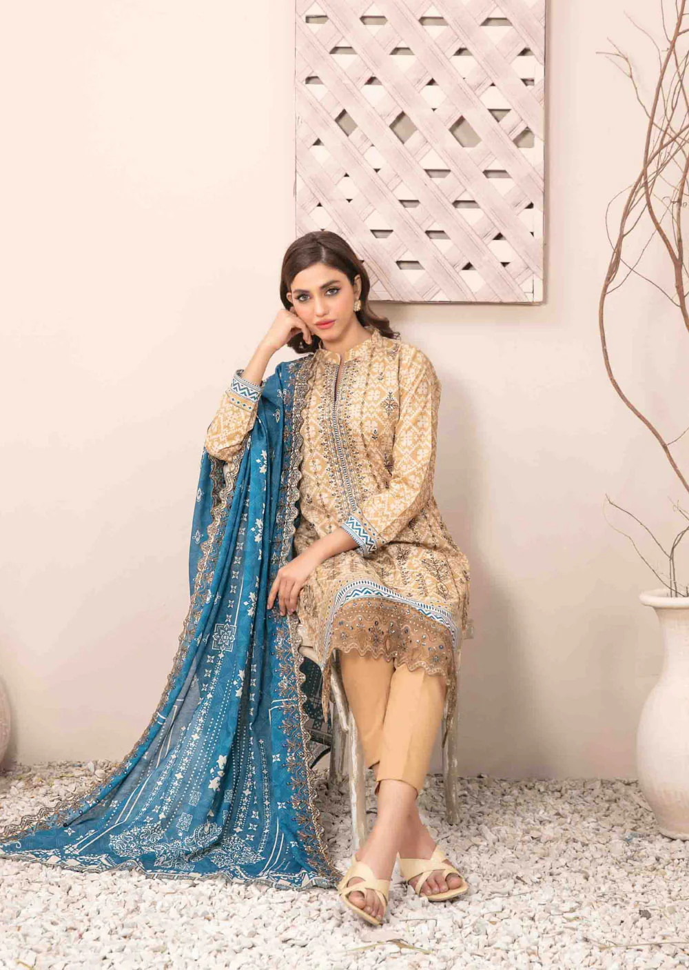 D-2610 - Unstitched - Ursiya Embroidered Lawn by Tawakkal 2024 - Image 2