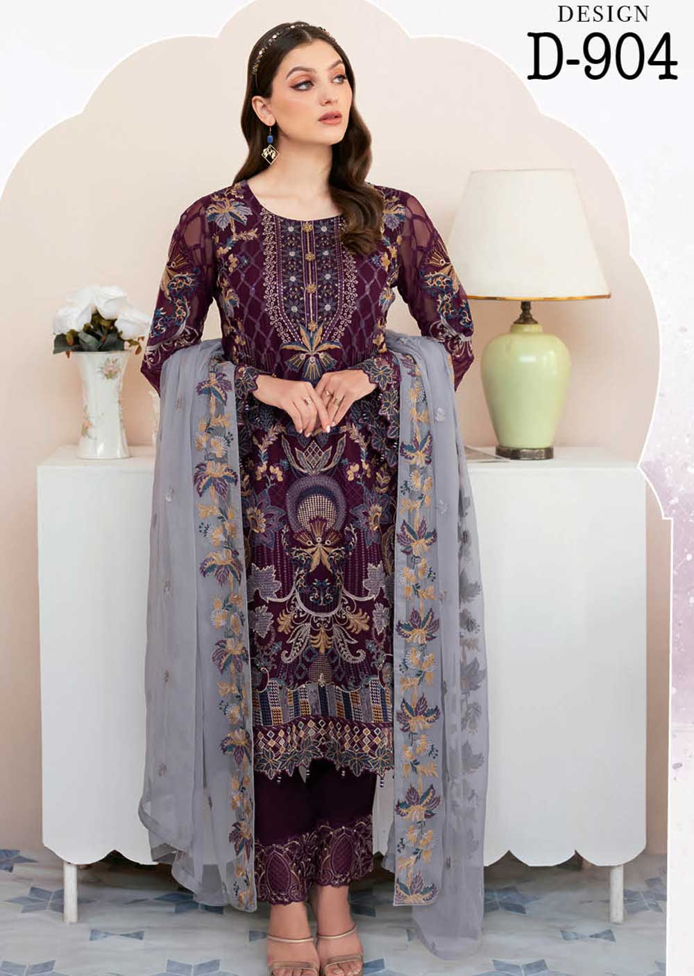 D-904-R - Readymade - Rangoon By Ramsha Collection Vol 9 2023