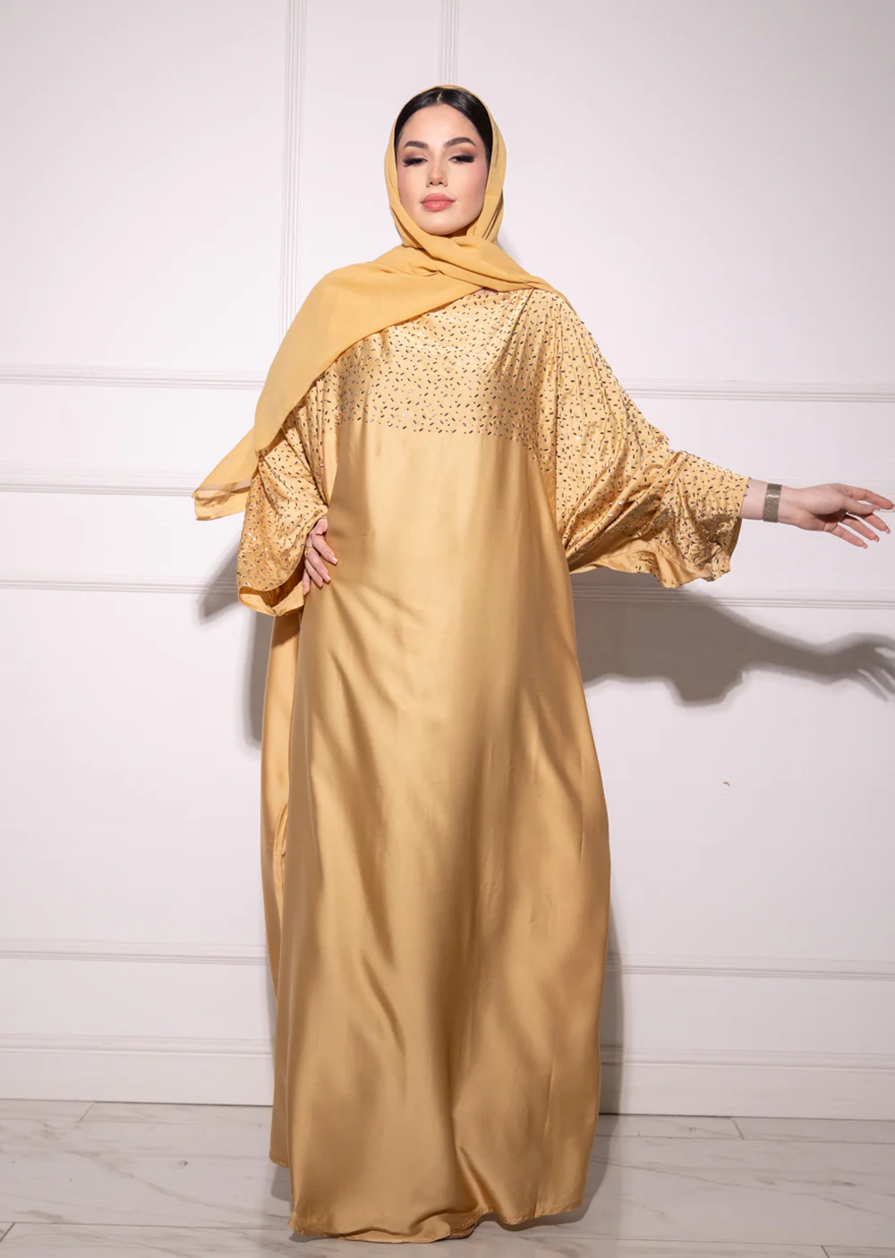 DSL-201 Rooh - Light Gold Abaya - Image 11