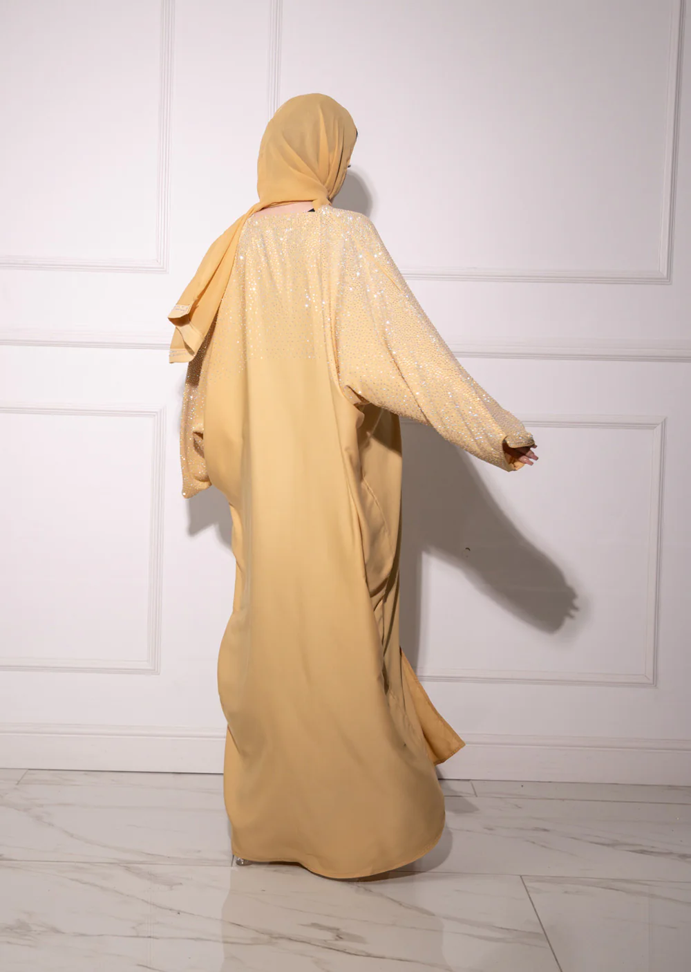 DSL-203 Aroosh - Gold Abaya - Image 8