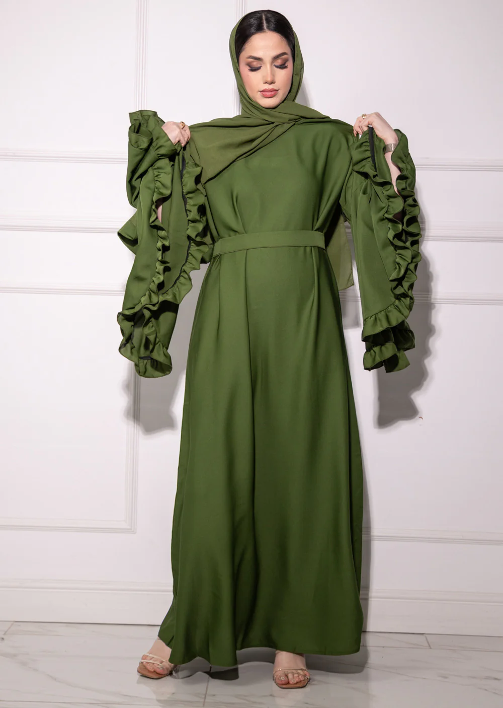 DSL-206 Zanti - Green Abaya - Image 3