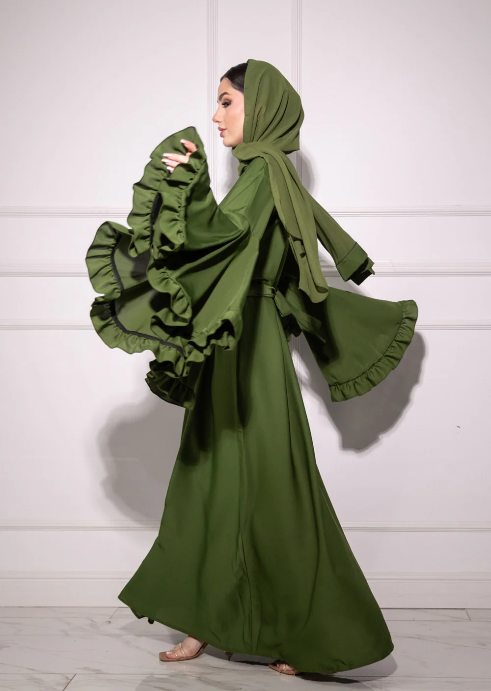 DSL-206 Zanti - Green Abaya - Image 7