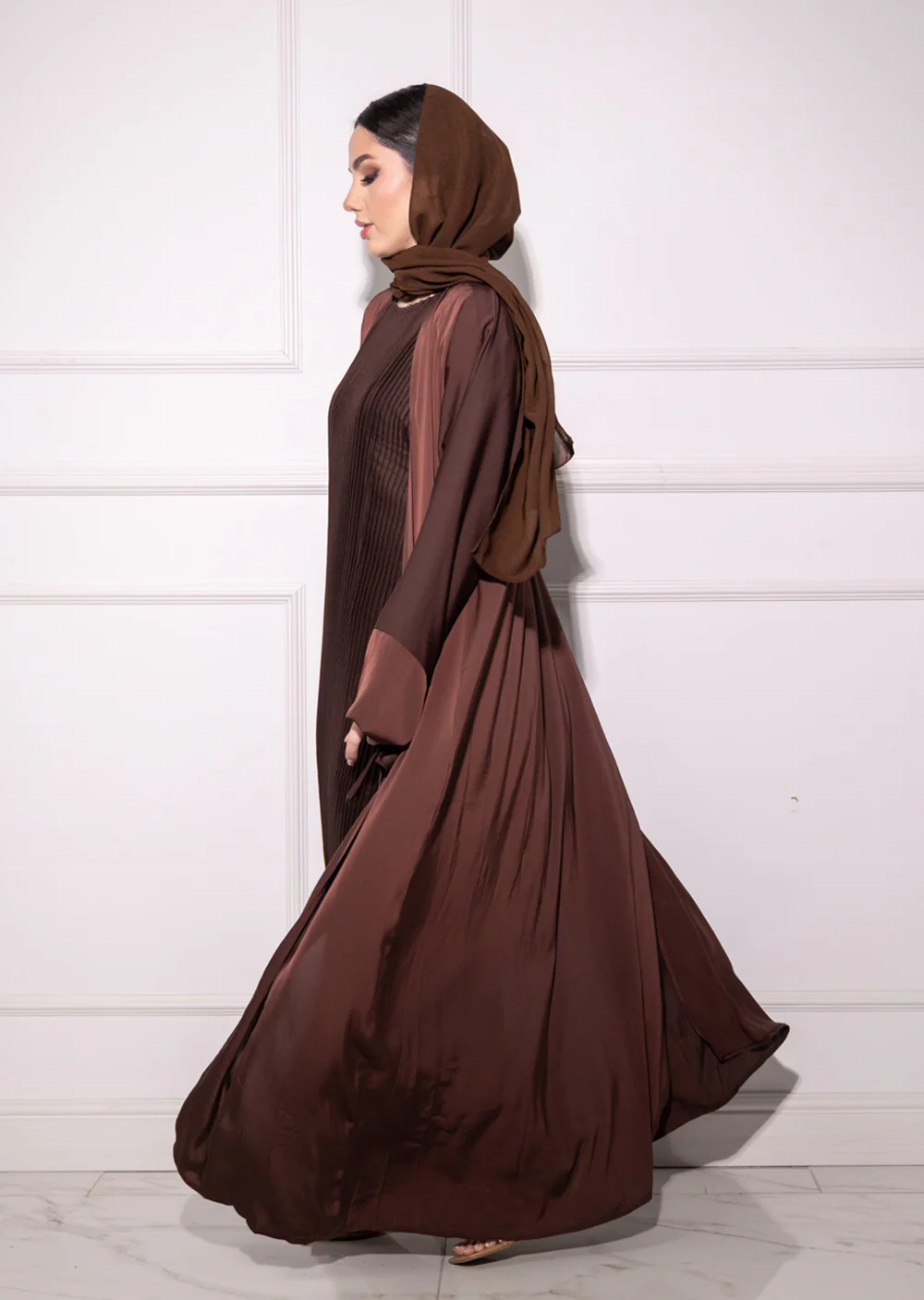 DSL-208 Hind - Brown Abaya - Image 3