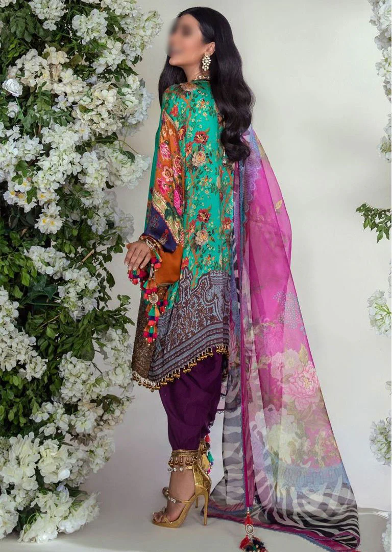E201-006A - Unstitched - Sana Safinaz Luxury Festive Collection 2020 - Image 2