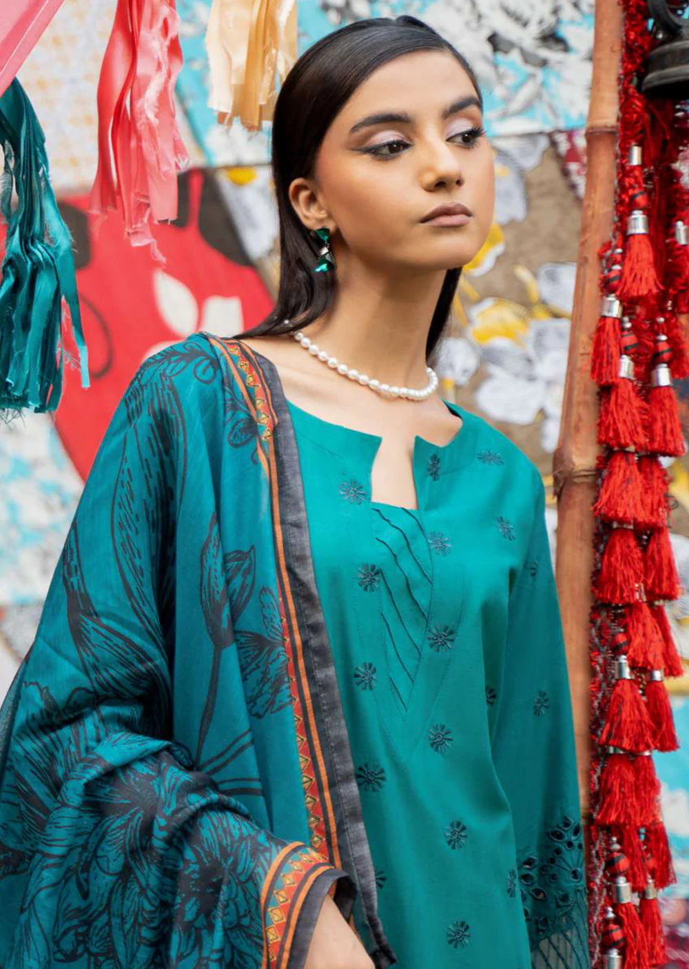 ECK-03 - Emerald Grace - Readymade - Eleganza Chikankari Collection by Raniya.H - Image 3
