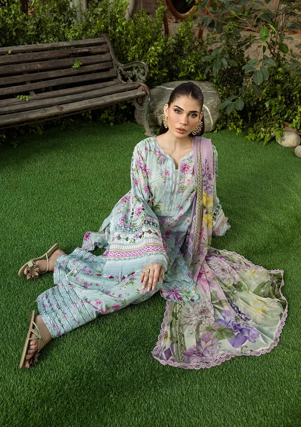 ELFECD-03-B-Floral Charm - Readymade - Elaf Prints Collection 2025