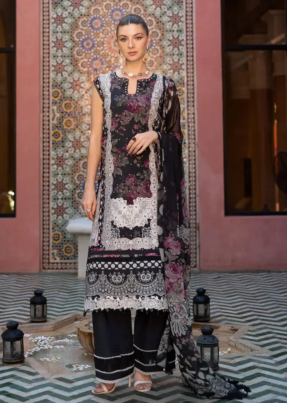 ELFH-02-B - Elaf Signature Embroidered Lawn Collection 2025 - Image 3