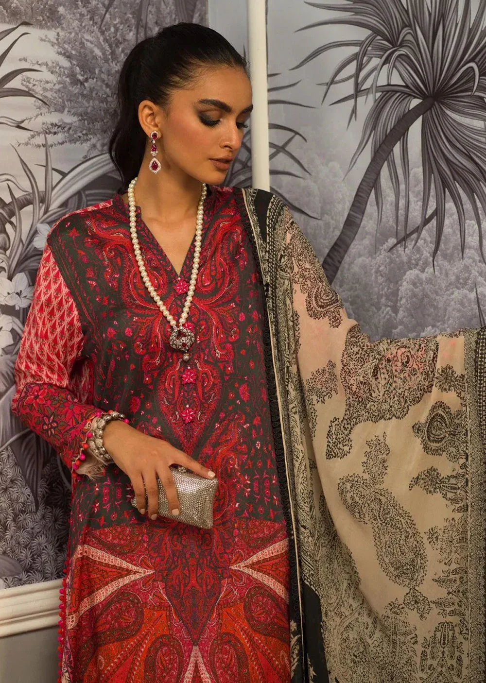 ES-02-A - Unstitched - Eid Collection by Sana Safinaz 2022 - Image 2