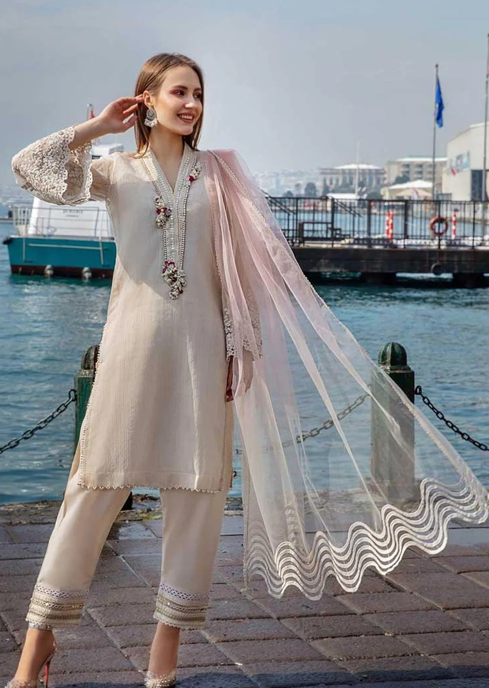 F-113 - Ready made Swiss Lawn Khuda Ameer Outfit - Image 6