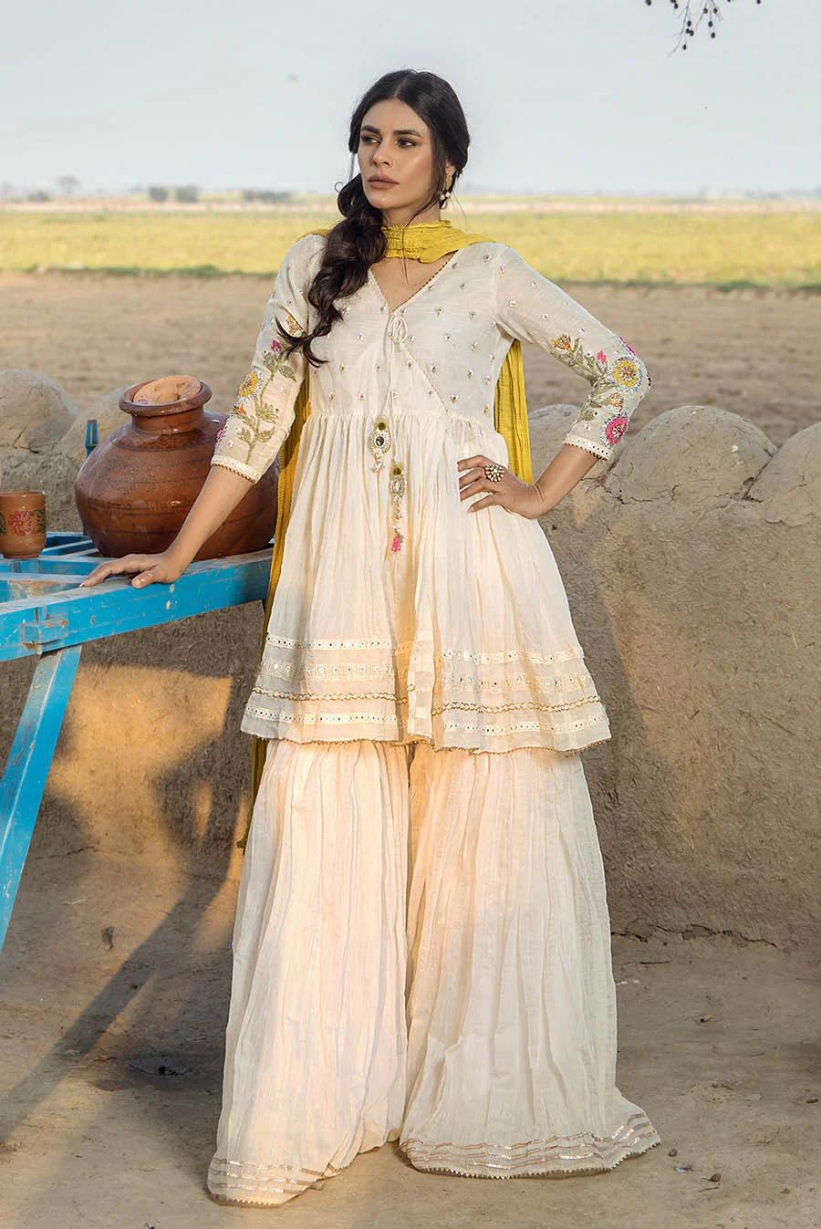 F-172 - Ready made Paper Cotton Khuda Ameer Outfit - Image 13