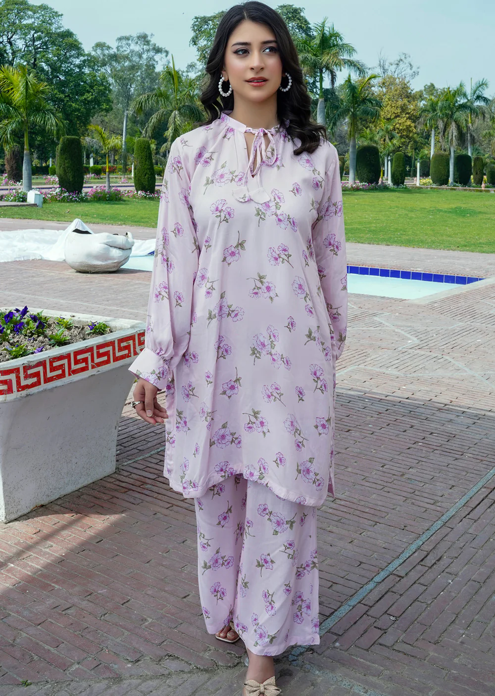 FK-302 - Pink - Readymade Silk Outfit 2025 - Image 3