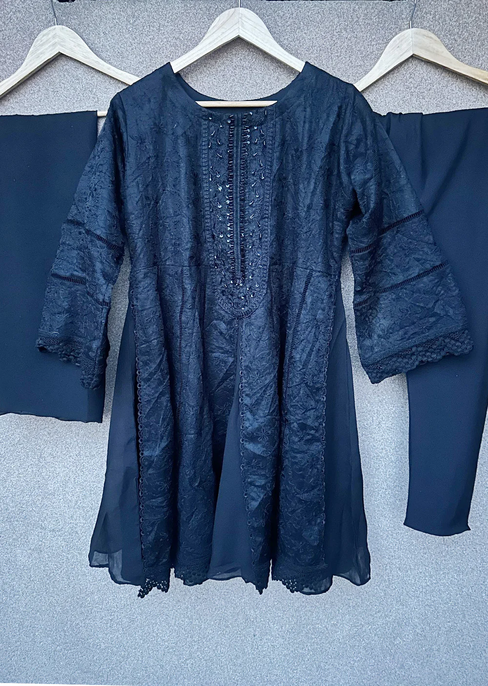 FZND-01 - Readymade - Fiza Net Frock Collection 2025