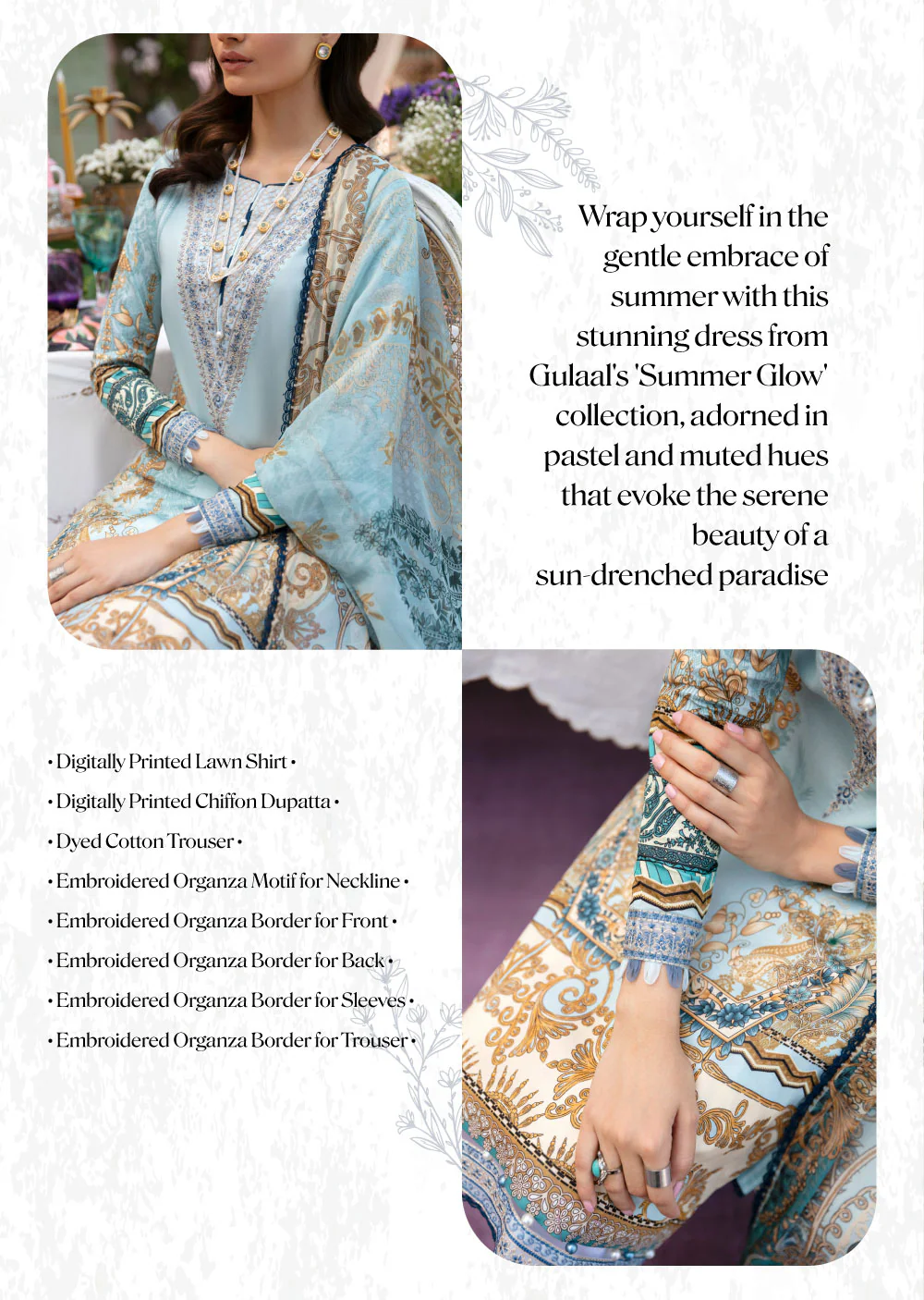 GLL-24V-02-R - AMAYRAH - Readymade - The Summer Glow Lawn Collection 2024 - Image 2