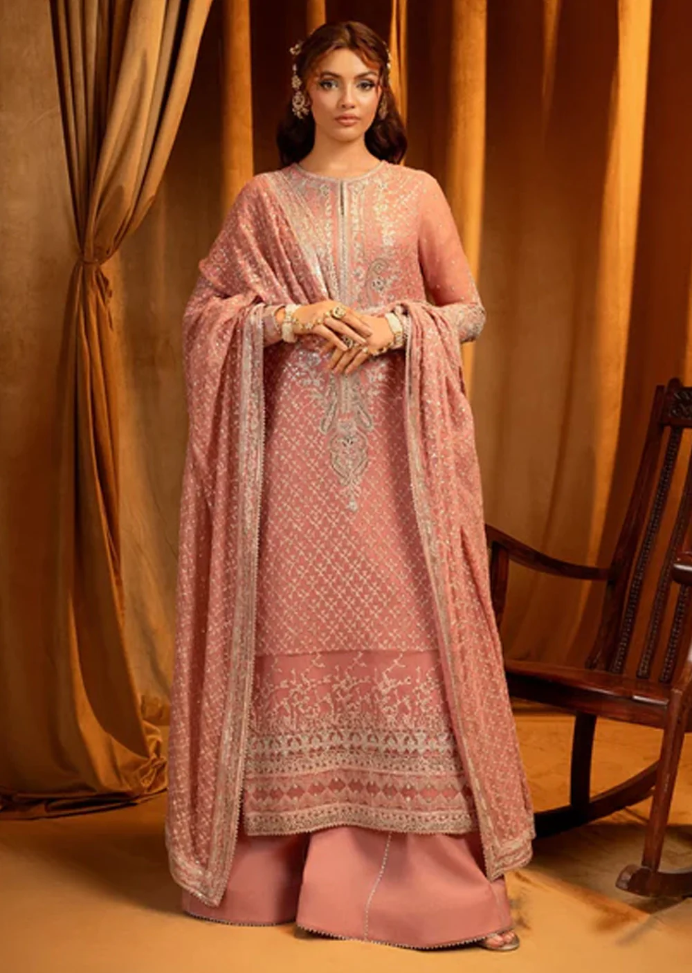 HJN8065-Orla - Meeral Luxe - Readymade Organza Suit