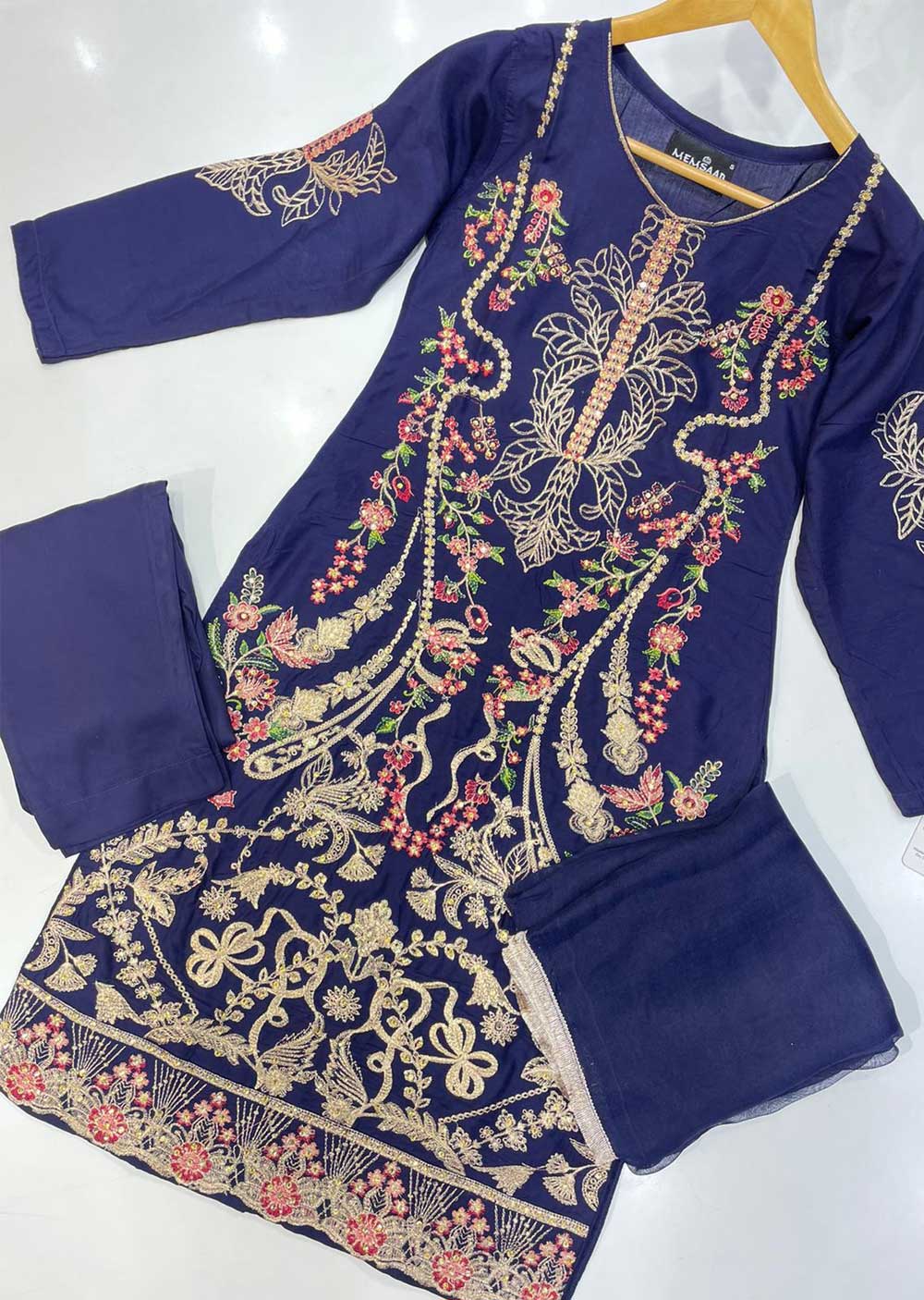 HK198 Dhirar - Readymade Linen Suit - Image 3