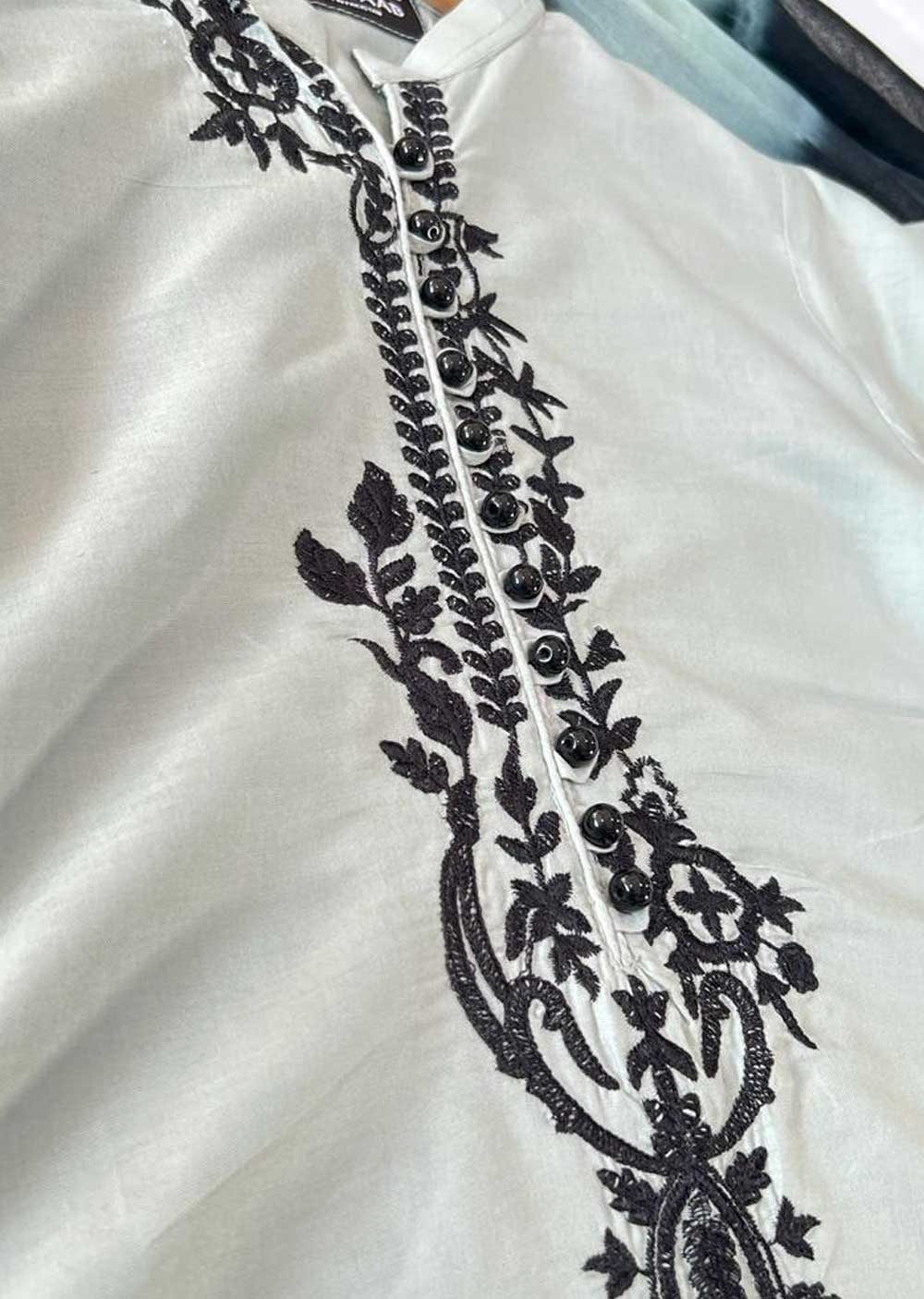 HK212 Lameez Readymade Mint Linen Suit - Image 4