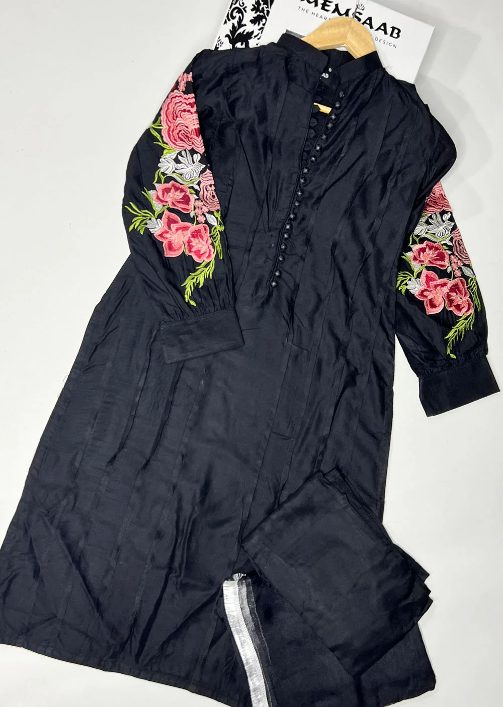 HK232 Paladin - Black Linen Mummy n Me Readymade Suit - Image 6
