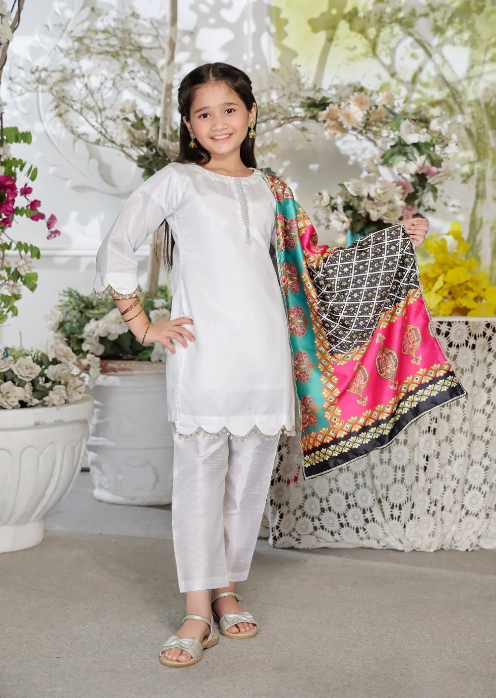 HK265 Zarora - Readymade Raw Silk Mummy n Me Suit - Image 26